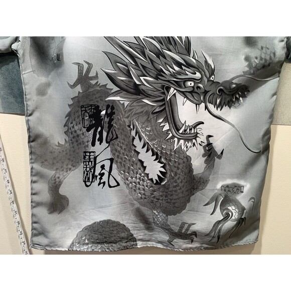 Ringo Sport No Contest Microfiber M Gray Graphic Asian Dragon Camp Y2K Retro - Picture 4 of 16